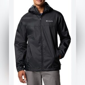 Columbia Glennaker Lake Rain II Men's Black Hooded Rain Jacket XL